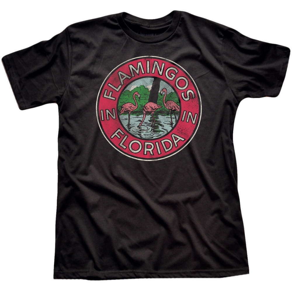 Florida Flamingos Retro Graphic T-Shirt